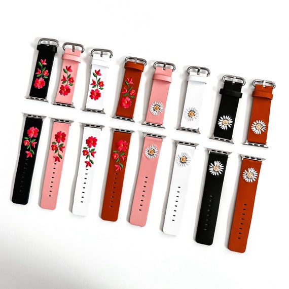 Embroidered apple watch clearance band
