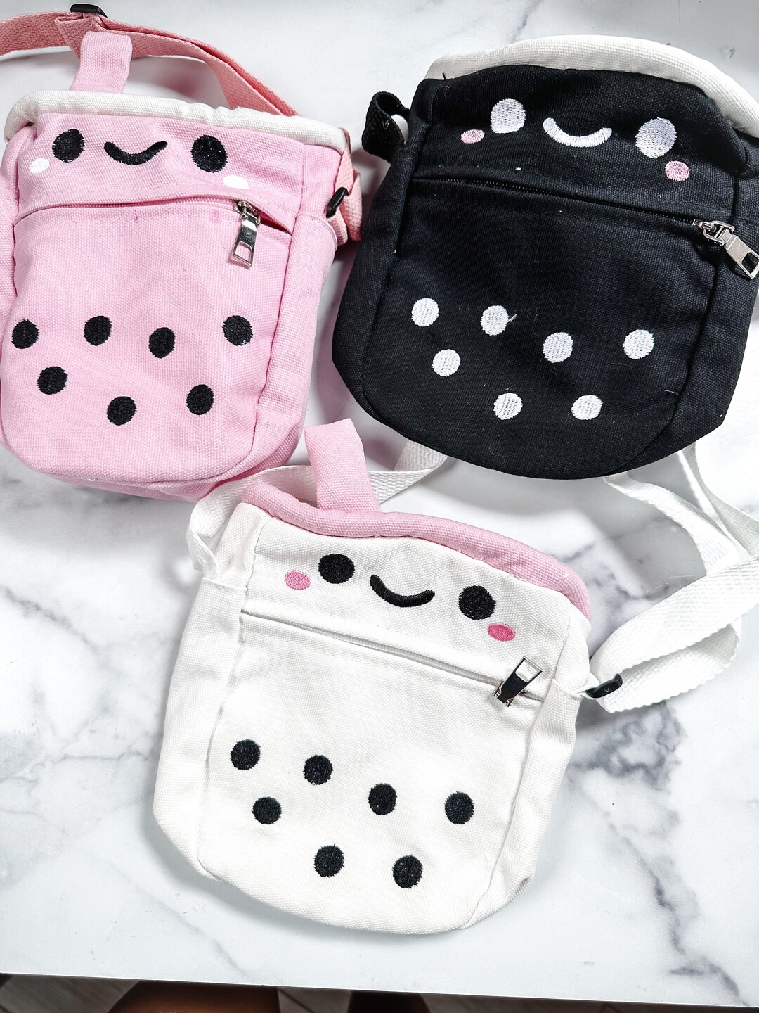 Boba Cross Body Side Bag Canvas Material Boba Collection 10 Adjustable