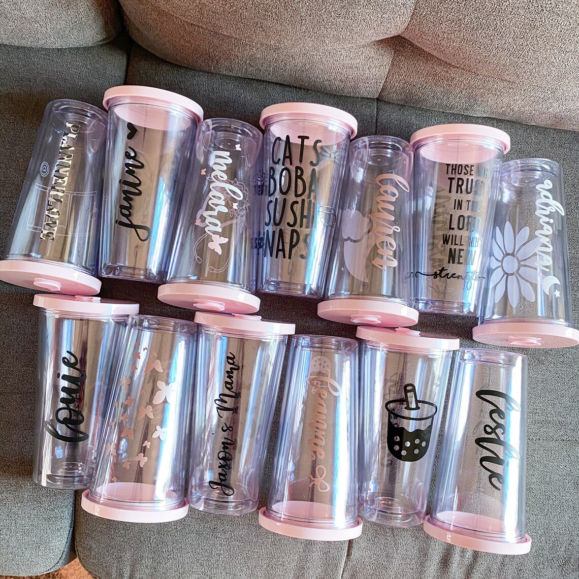 BOBA CUP Personalized Reusable 20oz Fully Custom Etsy