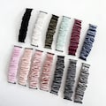 Velvet Series Soft High Quality Apple Watch Scrunchie Band Cotton Black Connectors 38mm/40mm/41mm/42mm/44mm/45mm Size | Scrunchie Haven