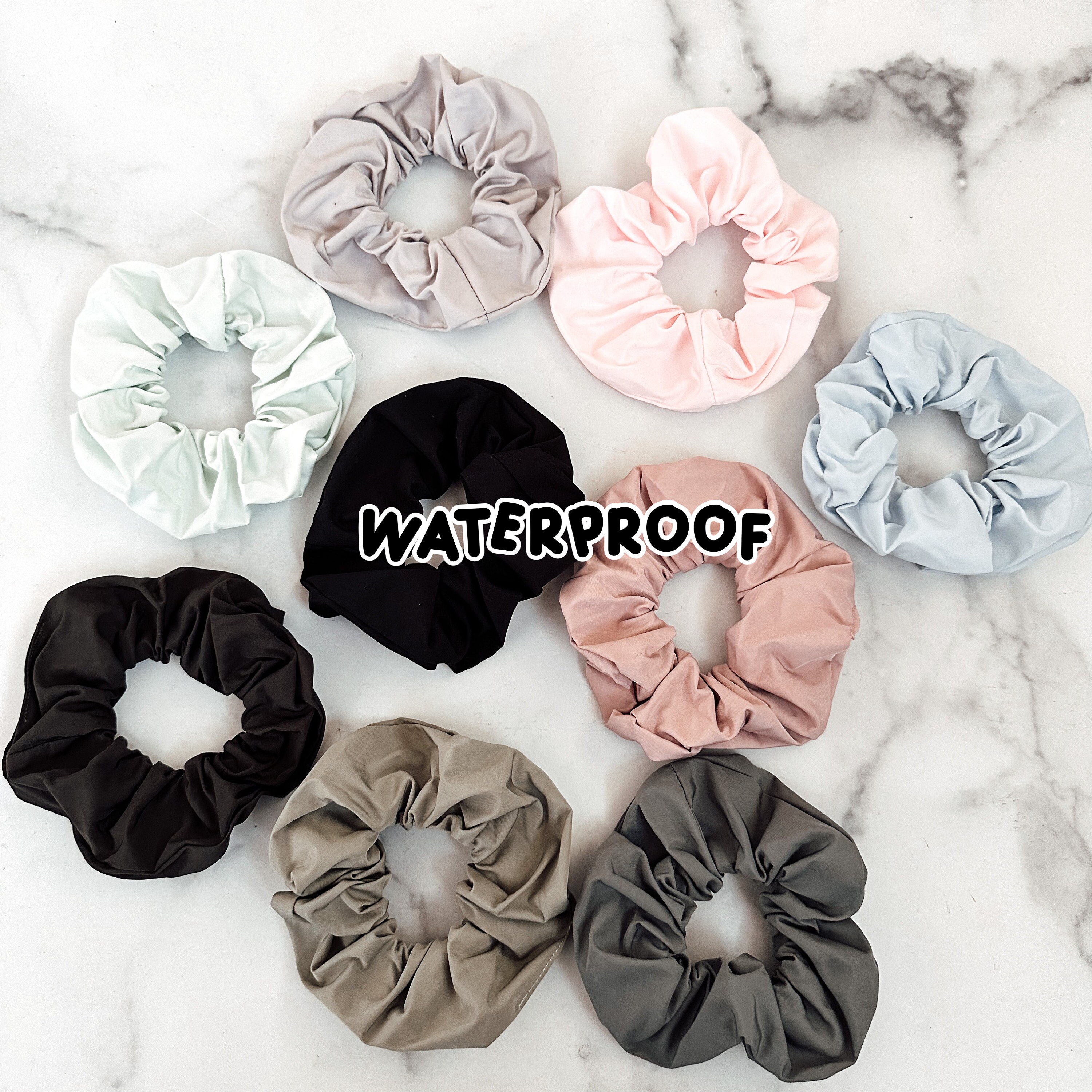 Waterproof scrunchies cheap