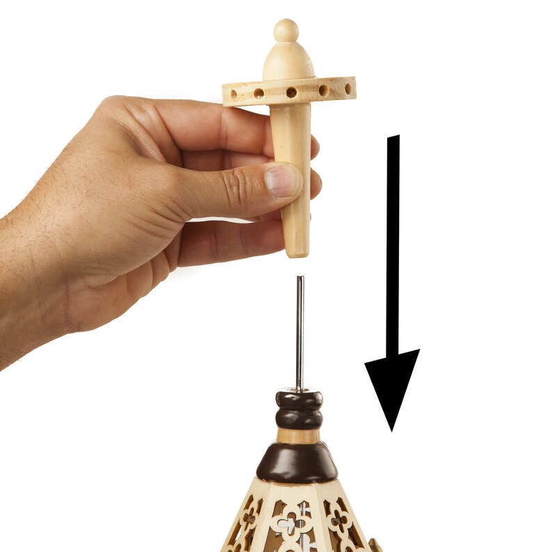 13pc German Christmas Pyramid Replacement Parts 12 Fan Blades and 1