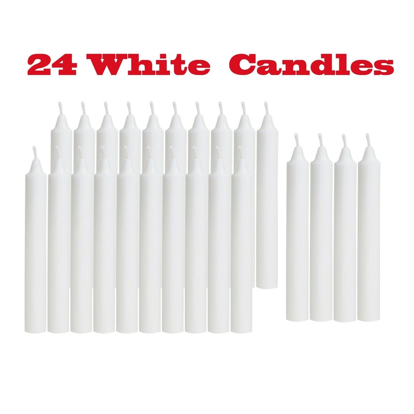 24 Pcs White Candles for Christmas Tree Angel Chime Decorations