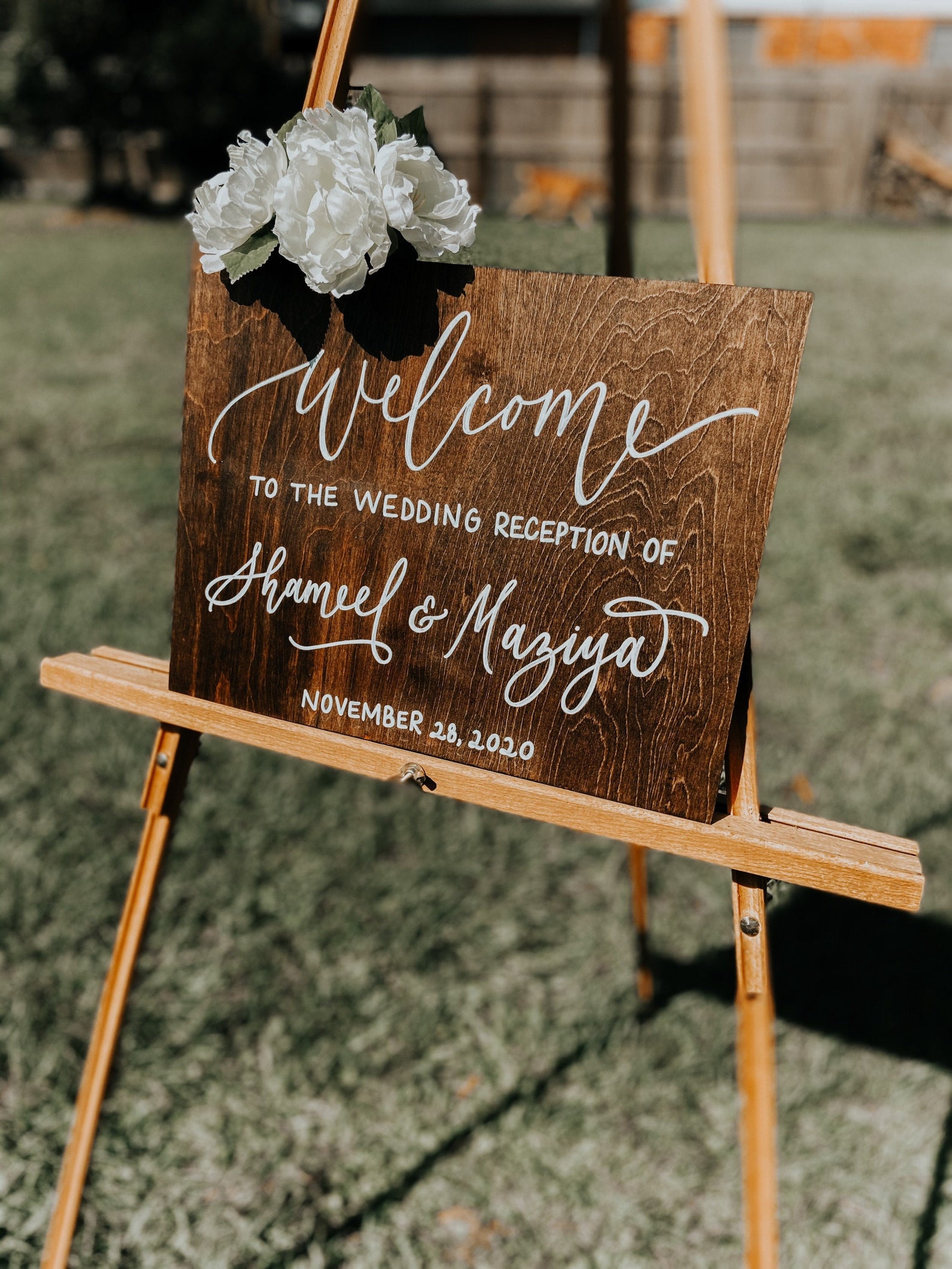Wood Wedding Welcome Sign Wooden Wedding Welcome Sign Custom | Etsy