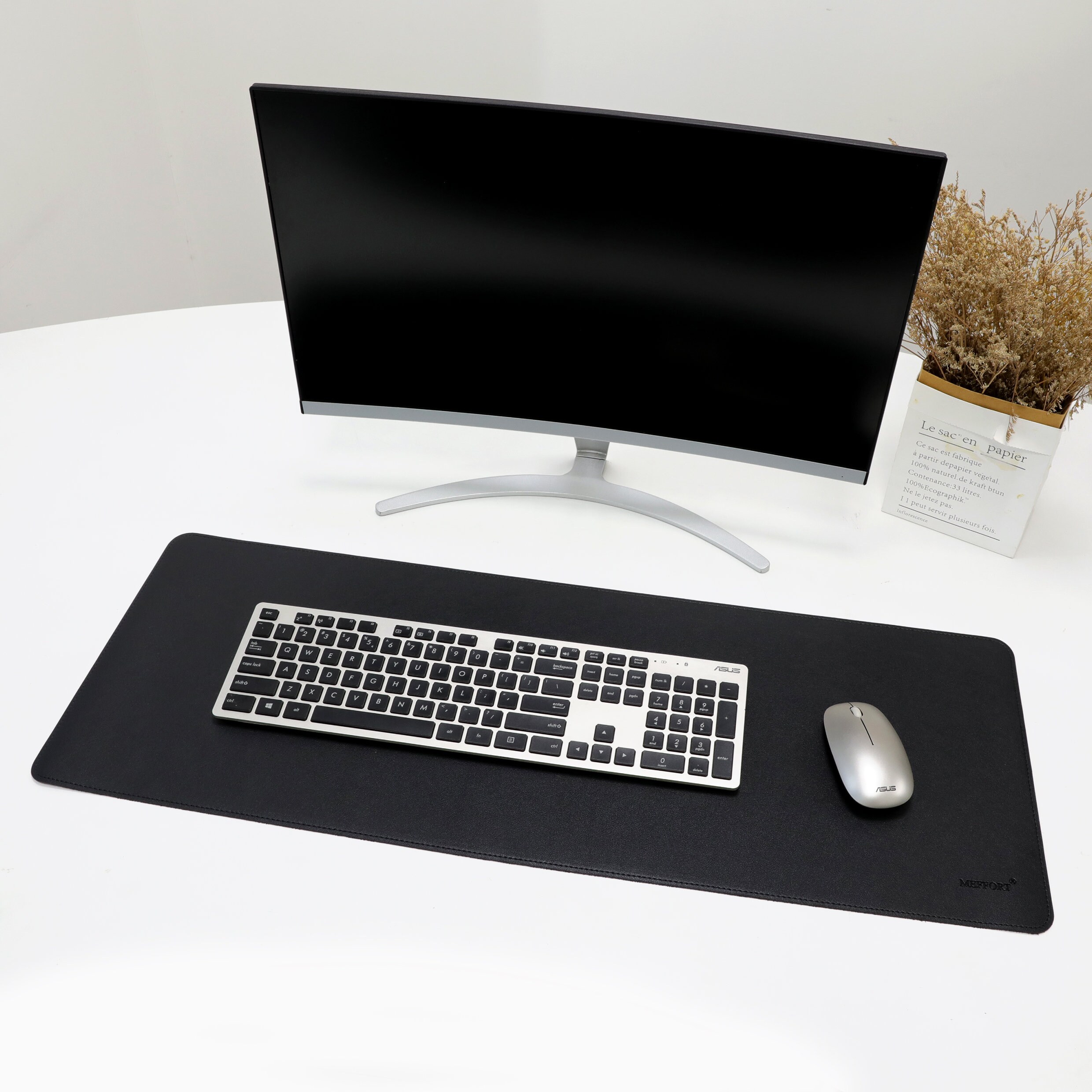 Extended XL Large Leather Mouse Desk Pad With Stitched Edges & Etsy