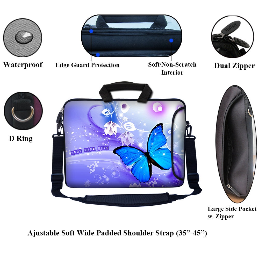 Customized Bag Personalized Laptop Bag With Side Pocket & Etsy