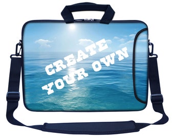 Personalized Laptop Bag with Side Pocket - Customized with Your Picture Text Logo Artwork