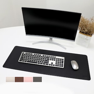 Pu Leather Desk Mat Premium Office Desk Pad Protector Pu - Temu