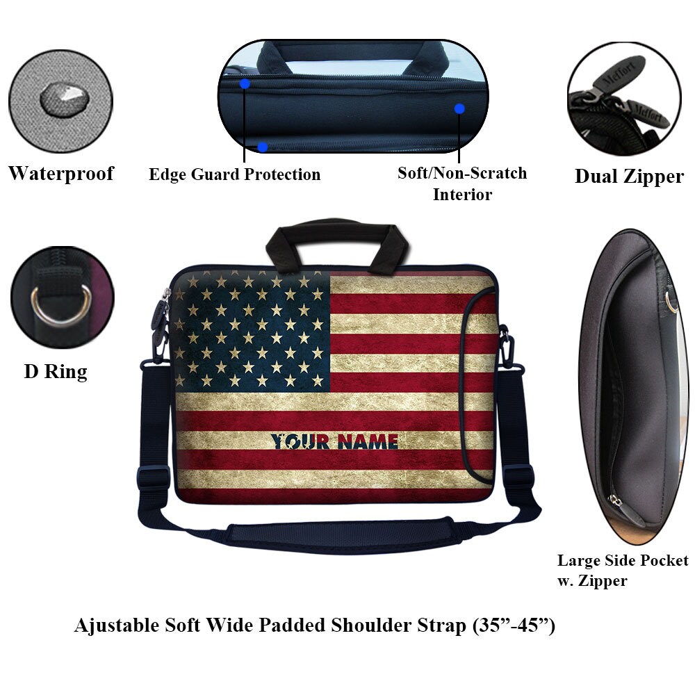 Custom Personalized Laptop Bag With Side Pocket & Shoulder Etsy