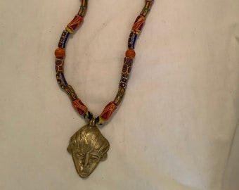Handmade African Beaded Necklace for Men