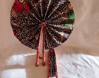 African Handmade Folding Hand Fan