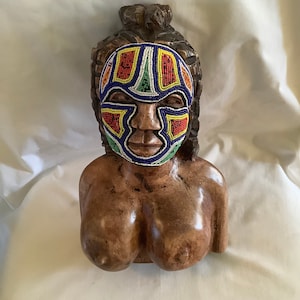African Ashanti Tribe Female Bust for Table