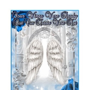 Blue Rose Frame Background Memorial PNG add photo template for funeral RIP memorial rest in peace template