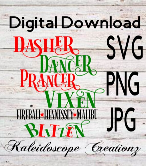 Download Fireball Hennessey Christmas Reindeer Drinking Svg Png Jpg Etsy