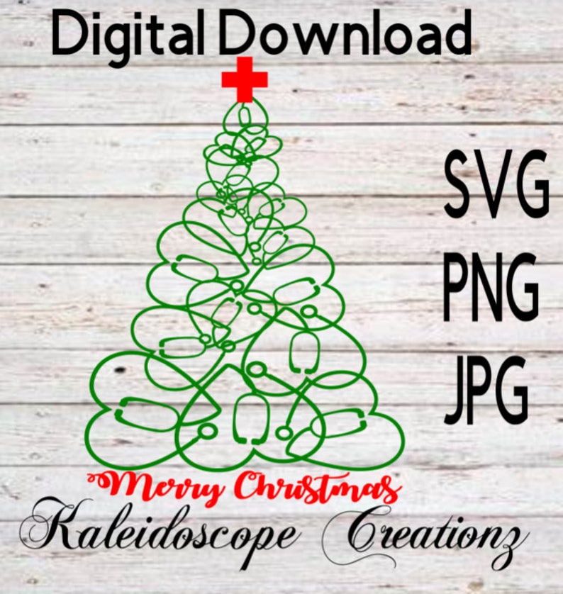 Download Nurse Christmas Tree SVG PNG JPG digital cut file for ...