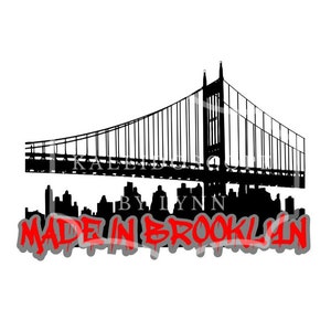 Made In Brooklyn Ny NyC New York City SVG JPG PNG file di taglio per cricut silhouette sublimazione
