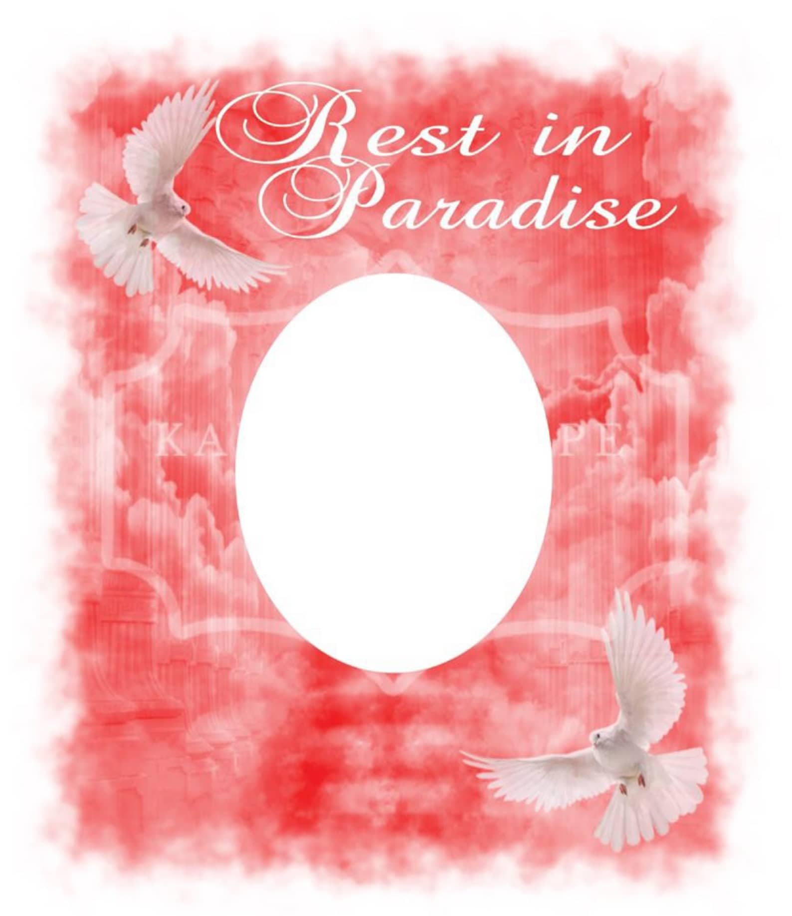 Red heaven clouds Rest in Paradise Memorial design files 6 | Etsy