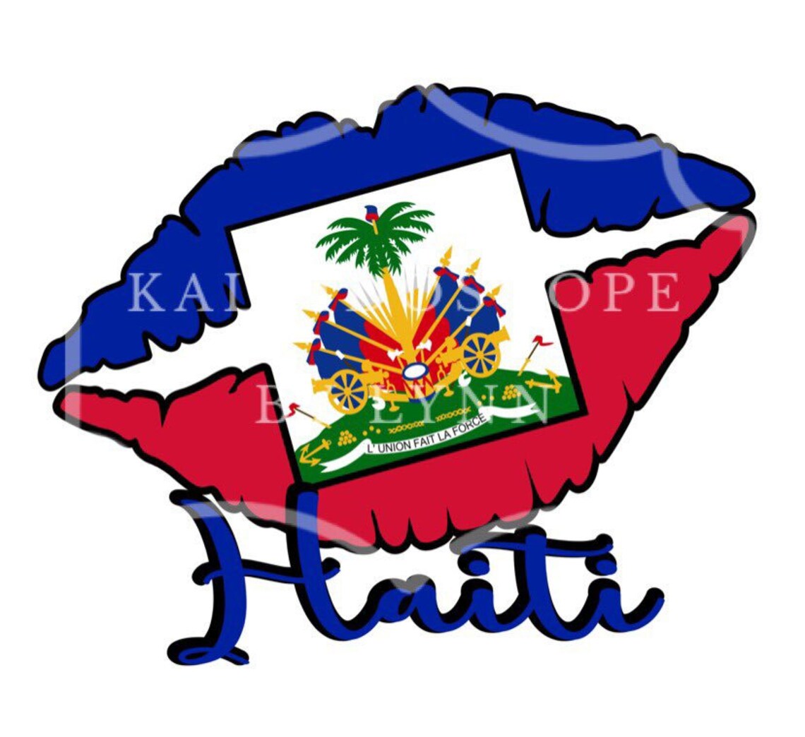 Haiti Haitian Flag Lips SVG PNG JPG Digital Cut File For Etsy Canada