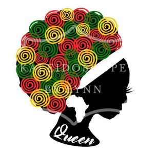 African Queen Silhouette SVG PNG JPG cricut digitale download bestanden voor shirt ontwerp