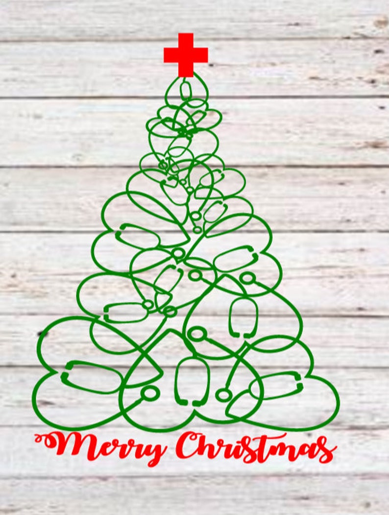 Download Nurse Christmas Tree SVG PNG JPG digital cut file for ...
