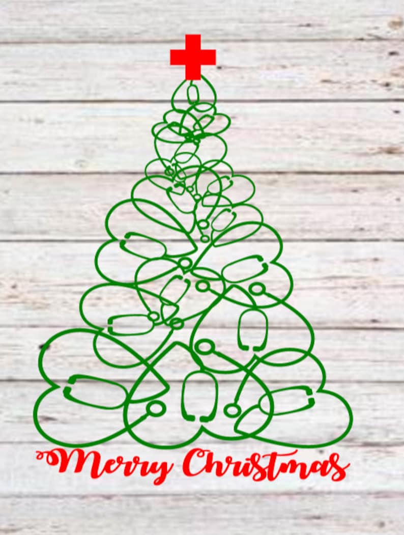 Download Nurse Christmas Tree SVG PNG JPG digital cut file for ...