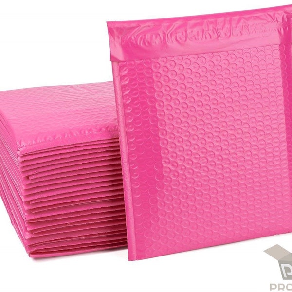 ProLine #0 6.5" x 10" Pink Designer Bubble Padded Shipping Mailers Envelopes
