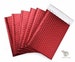 ProLine #000 4' x 8' Matte Metallic Red Designer Bubble Padded Shipping Mailers Envelopes 