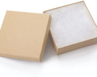 200 Silver Foil Cotton Filled Gift Boxes Jewelry Cardboard Box Lots of 100 500 