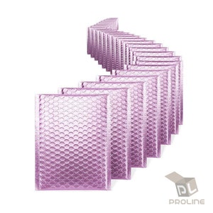 50 Pack Matte Metallic Rose Gold Designer Bubble Padded Shipping Mailers ProLine #0 6 x 10