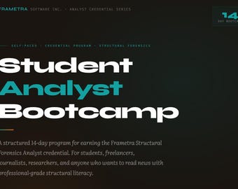 Journalismus analytiker Bootcamp 14-tägiges Creditiy-Programme Medienbildung Strukturelle Forensik Selbsttemporärer Kurs