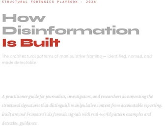Desinformation Erkennungs-Anleitung Strukturelle Forensik Playbook Journalismus Faktencheck Medienkritik