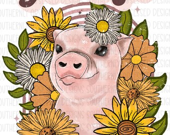 You Are Oink-iful Retro Schwein Digitales Design PNG