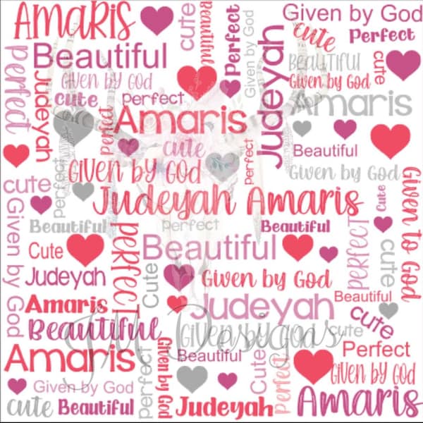 Sublimation Baby Name Blankets Template Etsy