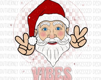 Christmas Vibes Retro PNG
