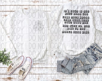 Es ist in Ordnung, wenn Sie Herunterfallen Tasche und Rücken Digitales Design PNG