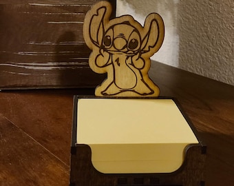 Soporte de notas adhesivas de puntada. Lilo y Stitch. Inspirado en Disney