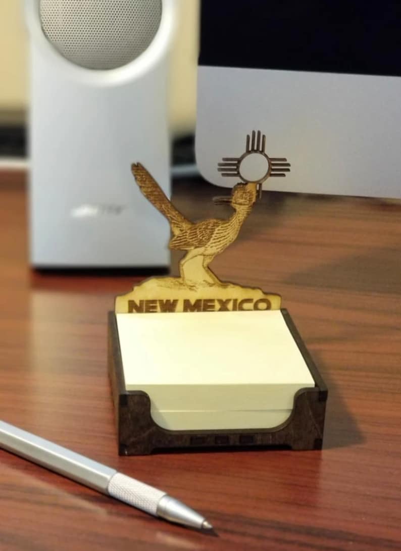 Roadrunner Klebrige Notizhalter. New Mexico, Zia. New Mexico Geschenke. Roadrunner New Mexico. Bild 1