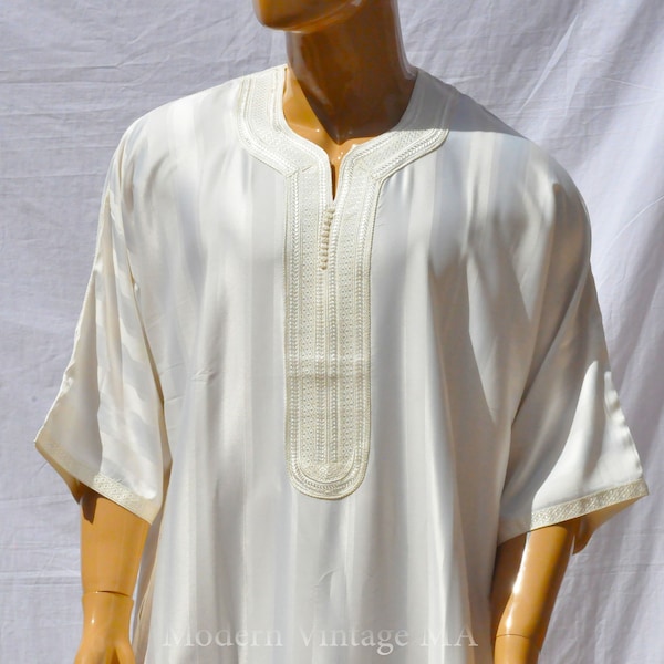 Djellaba marocaine pour hommes, caftan oriental , caftan d'été, caftan marocain, vêtements de secours, traditionnels marocains