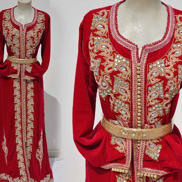 caftan pour femme, robe bohémienne marocaine, présent pour Noël, caftan d'été, plusieurs couleurs sont disponibles