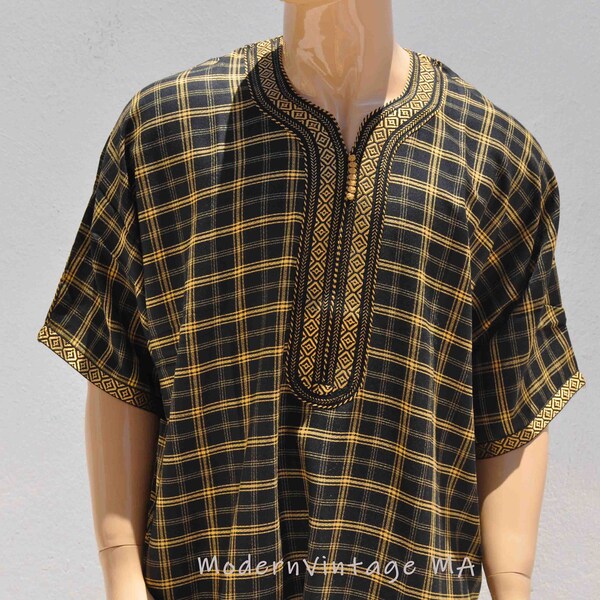 Caftan marocaine pour hommes, caftan oriental , caftan d'été, caftan marocain, vêtements de secours, traditionnels marocains