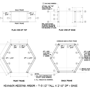 Construction Plans for HEXAGON Wedding ARBOR - DIY Wooden Arch Project