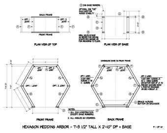 Construction Plans for HEXAGON Wedding ARBOR - DIY Wooden Arch Project