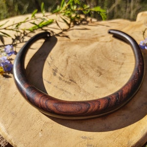 Wooden Choker Necklace, Tribal Wood Necklace 3 Sizes image 1