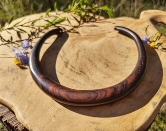 Wooden Choker Necklace, Tribal Wood Necklace (3 Sizes )