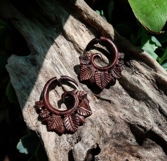 Tribal earrings wood sale