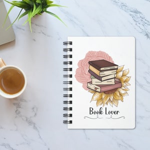 Joli cahier à spirales à couverture rigide, journal floral avec reliure à spirales pour les amateurs de lecture Journal à spirales avec doublure