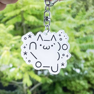 fun & peace - webcore ascii kaomoji acrylic charm keychain