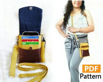 Universal PDF Crossbody, Wristlet and Lanyard Phone Bag Patternpdf #pdfpattern