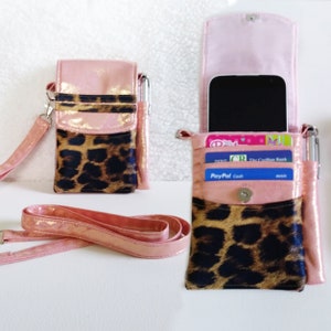 Small crossbody phone bag, wristlet phone pouch, lanyard smartphone bag, personalized phone bag wallet purse for girls