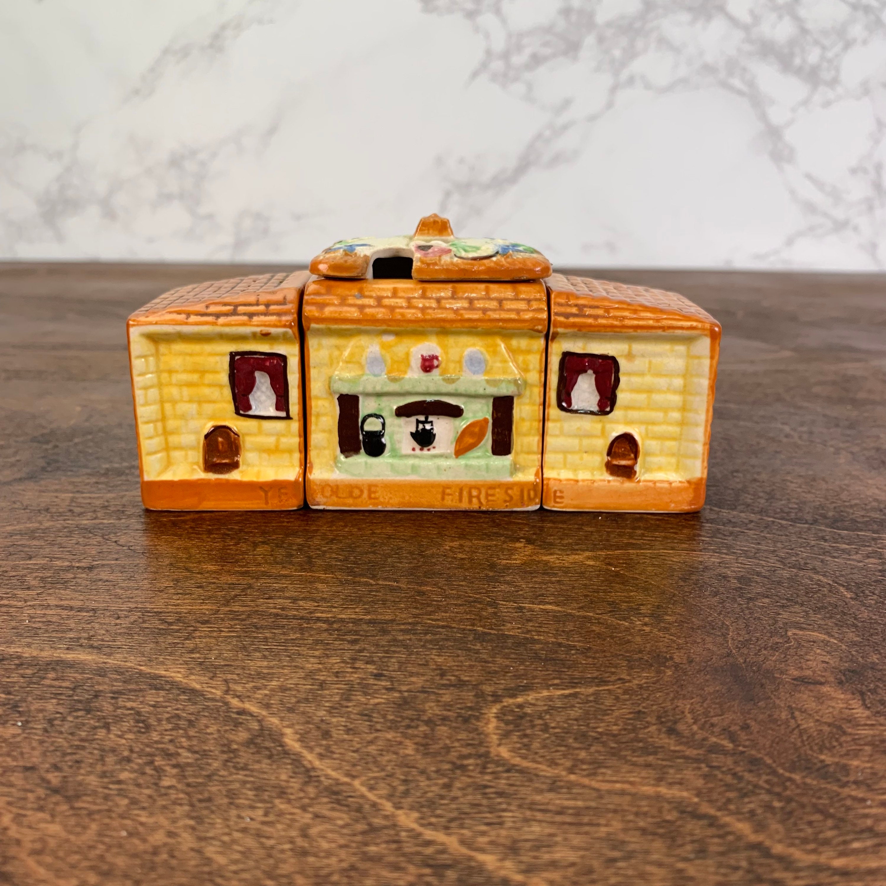 Cottage House Salt and Pepper Shakers Ye Olde Fireside by Etsy